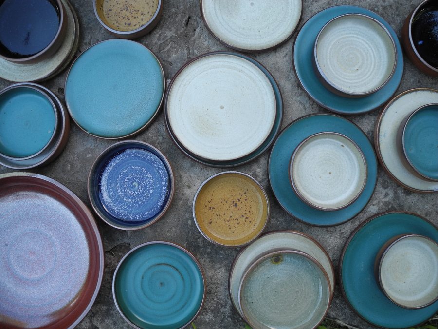 Assiettes creuses émaillées
